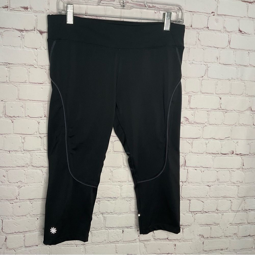 Womens Athleta Quick Step Capri Cropped Leggings BLACK Size M